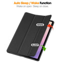 KST Tri-fold PU Leather Case for Samsung Galaxy Tab S11 [Black]