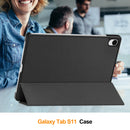 KST Tri-fold PU Leather Case for Samsung Galaxy Tab S11 [Black]