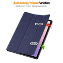 KST Tri-fold PU Leather Case for Samsung Galaxy Tab S11 [Navy]