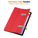 KST Tri-fold PU Leather Case for Samsung Galaxy Tab S11 [Red]