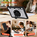 Samsung Tab S11 Rugged Case - 360° Stand, Hand & Shoulder Strap - Shockproof - Black