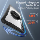 Samsung Tab S11 Rugged Case - 360° Stand, Hand & Shoulder Strap - Shockproof - Black