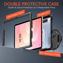 Samsung Tab S11 Rugged Case - 360° Stand, Hand & Shoulder Strap - Shockproof - Black