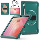 Samsung Tab S11 Rugged Case - 360° Stand, Hand & Shoulder Strap - Shockproof - Green
