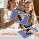 Samsung Tab S11 Rugged Case - 360° Stand, Hand & Shoulder Strap - Shockproof - Lavender