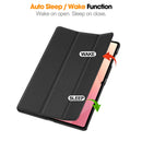 KST Tri-fold PU Leather Case for Samsung Galaxy Tab S11 Ultra [Black]