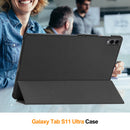 KST Tri-fold PU Leather Case for Samsung Galaxy Tab S11 Ultra [Black]