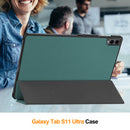 KST Tri-fold PU Leather Case for Samsung Galaxy Tab S11 Ultra [Teal]