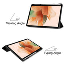Samsung Tab S7 FE Case Tri-Fold Pen Holder (Black) 3
