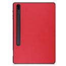 Samsung Tab S7 FE Case Tri-Fold Pen Holder (Red) 6