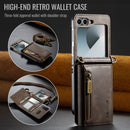 DG.MING Samsung Galaxy Z Flip 7 Crossbody Wallet Case [Coffee]