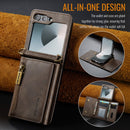 DG.MING Samsung Galaxy Z Flip 7 Crossbody Wallet Case [Coffee]