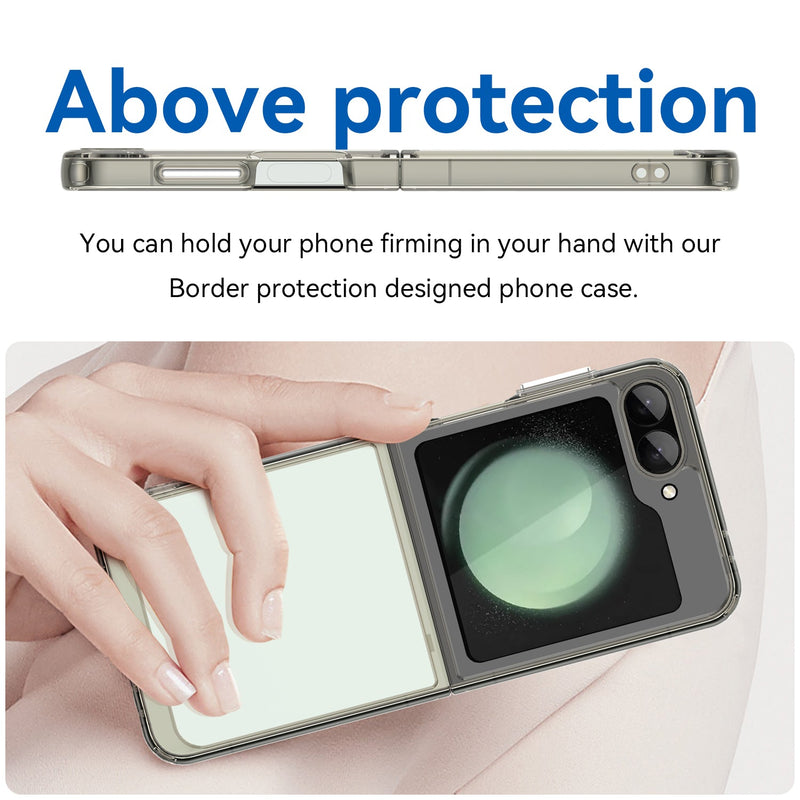 Samsung Galaxy Z Flip7 FE Soft TPU Bumper Case [Clear Grey]