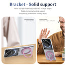 Clear 360°Rotating Magnetic Ring Stand Case for Samsung Galaxy Z Flip 7 with Tempered Glass [Pink]