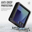 Stylish Samsung Galaxy Z Flip 7 Retro Leather Cover [Black]