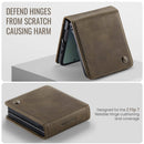 Stylish Samsung Galaxy Z Flip 7 Retro Leather Cover [Brown]