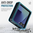 Stylish Samsung Galaxy Z Flip 7 Retro Leather Cover [Teal]