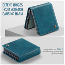 Stylish Samsung Galaxy Z Flip 7 Retro Leather Cover [Teal]