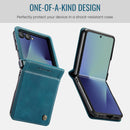 Stylish Samsung Galaxy Z Flip 7 Retro Leather Cover [Teal]