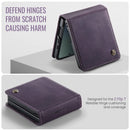 Stylish Samsung Galaxy Z Flip 7 Retro Leather Cover [Purple]