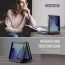 Stylish Samsung Galaxy Z Flip 7 Retro Leather Cover [Purple]
