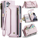 Galaxy Z Fold 5 CaseMe Crossbody Wallet Case with Strap, Card Slots & Zipper Pocket [Pink]