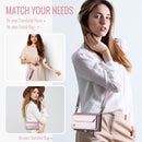 Galaxy Z Fold 5 CaseMe Crossbody Wallet Case with Strap, Card Slots & Zipper Pocket [Pink]