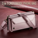 Galaxy Z Fold 5 CaseMe Crossbody Wallet Case with Strap, Card Slots & Zipper Pocket [Pink]