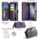 Galaxy Z Fold 5 CaseMe Crossbody Wallet Case with Strap, Card Slots & Zipper Pocket [Purple]