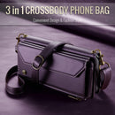 Galaxy Z Fold 5 CaseMe Crossbody Wallet Case with Strap, Card Slots & Zipper Pocket [Purple]