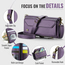 Galaxy Z Fold 6 CaseMe Crossbody Wallet Case with Strap, Card Slots & Zipper Pocket [Purple]
