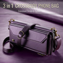 Galaxy Z Fold 6 CaseMe Crossbody Wallet Case with Strap, Card Slots & Zipper Pocket [Purple]