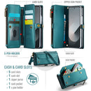 Galaxy Z Fold 6 CaseMe Crossbody Wallet Case with Strap, Card Slots & Zipper Pocket [Teal]