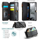 Galaxy Z Fold 7 CaseMe Crossbody Wallet Case with Strap, Card Slots & Zipper Pocket [Black]