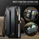 Galaxy Z Fold 7 CaseMe Crossbody Wallet Case with Strap, Card Slots & Zipper Pocket [Black]