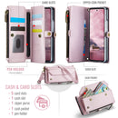 Galaxy Z Fold 7 CaseMe Crossbody Wallet Case with Strap, Card Slots & Zipper Pocket [Pink]