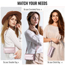 Galaxy Z Fold 7 CaseMe Crossbody Wallet Case with Strap, Card Slots & Zipper Pocket [Pink]