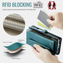 Galaxy Z Fold 7 CaseMe Crossbody Wallet Case with Strap, Card Slots & Zipper Pocket [Teal]