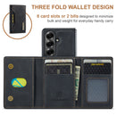 DG.MING Magnetic Business Leather Case for Galaxy Z Fold 7 - with Detachable Wallet [Black]