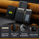 DG.MING Magnetic Business Leather Case for Galaxy Z Fold 7 - with Detachable Wallet [Black]