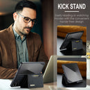 DG.MING Magnetic Business Leather Case for Galaxy Z Fold 7 - with Detachable Wallet [Black]