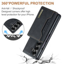 DG.MING Magnetic Business Leather Case for Galaxy Z Fold 7 - with Detachable Wallet [Black]