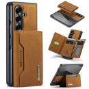 DG.MING Magnetic Business Leather Case for Galaxy Z Fold 7 - with Detachable Wallet [Brown]