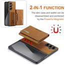 DG.MING Magnetic Business Leather Case for Galaxy Z Fold 7 - with Detachable Wallet [Brown]