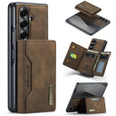DG.MING Magnetic Business Leather Case for Galaxy Z Fold 7 - with Detachable Wallet [Coffee]
