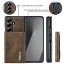 DG.MING Magnetic Business Leather Case for Galaxy Z Fold 7 - with Detachable Wallet [Coffee]