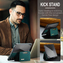 DG.MING Magnetic Business Leather Case for Galaxy Z Fold 7 - with Detachable Wallet [Green]