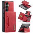 DG.MING Magnetic Business Leather Case for Galaxy Z Fold 7 - with Detachable Wallet [Red]