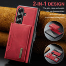 DG.MING Magnetic Business Leather Case for Galaxy Z Fold 7 - with Detachable Wallet [Red]
