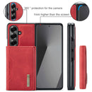 DG.MING Magnetic Business Leather Case for Galaxy Z Fold 7 - with Detachable Wallet [Red]